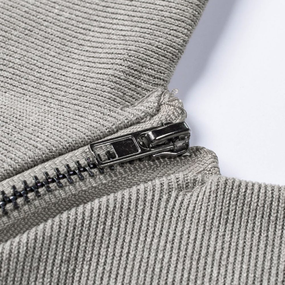Khaki long sleeve zip shoulder top - Picture 8 of 11